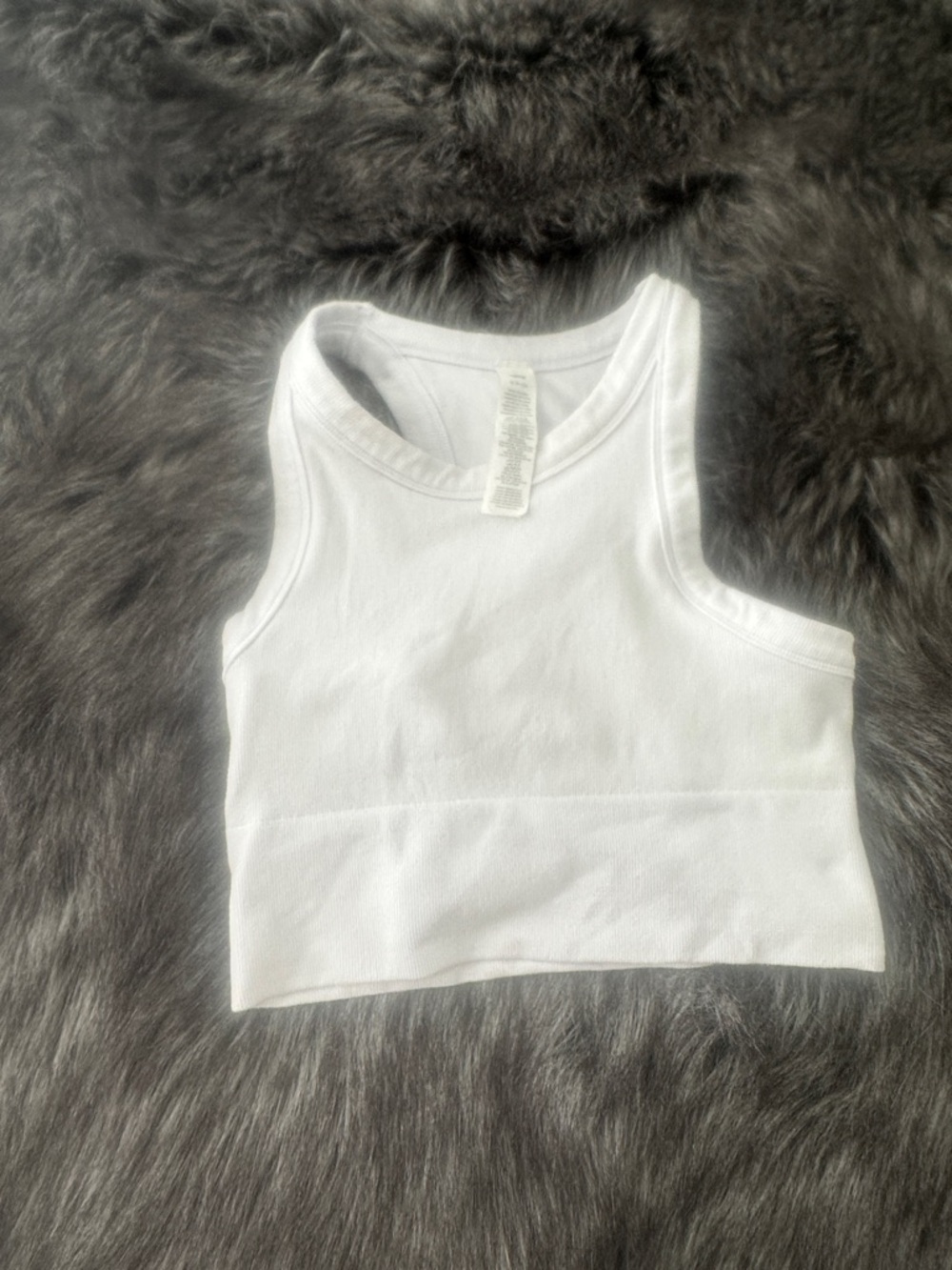 ALO Yoga White Woman’s Tank Top Sport Bra